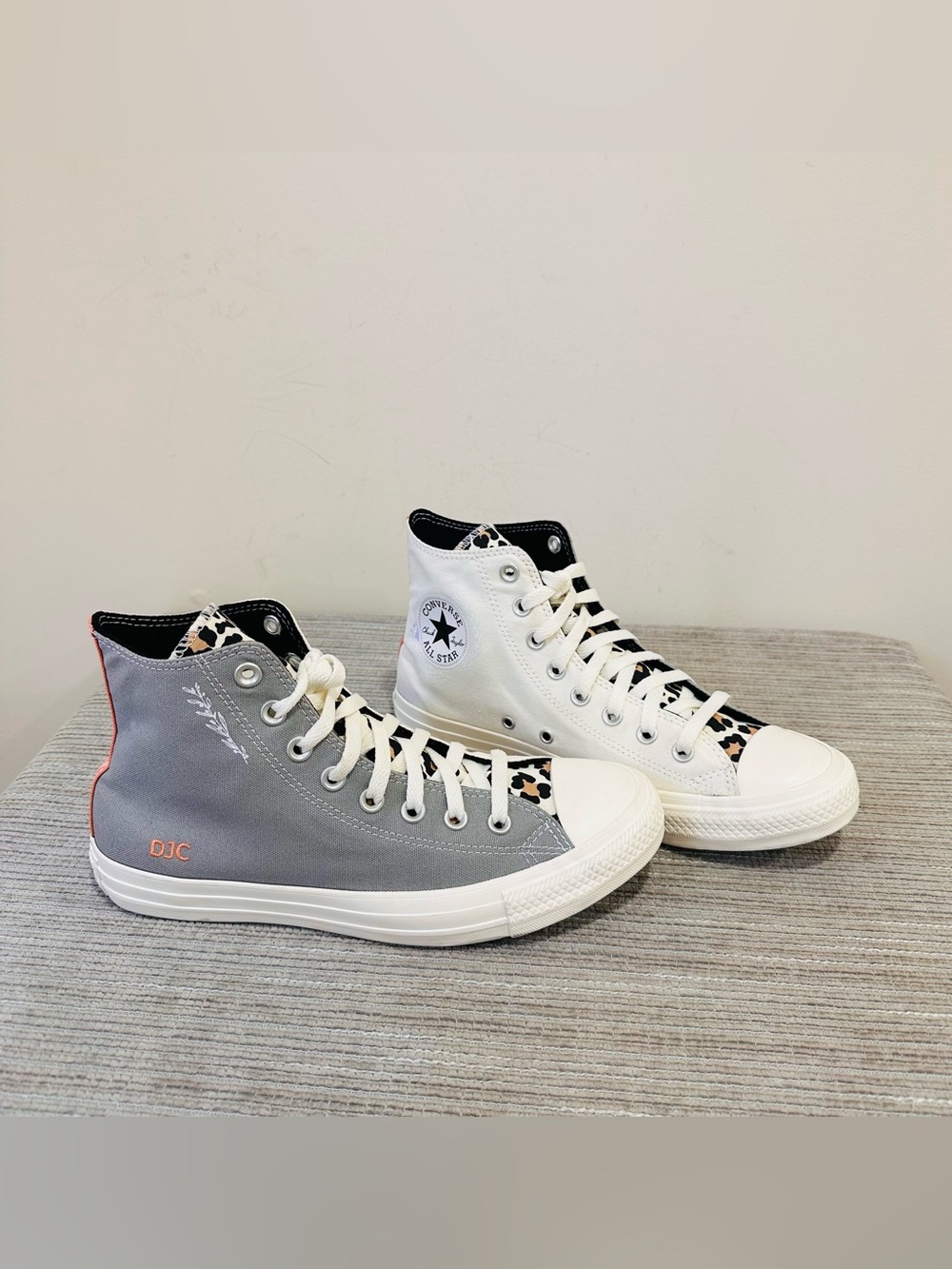 Converse Custom Chuck Taylor All Star High Top Leopard Grey White M 7,5 W 9,5